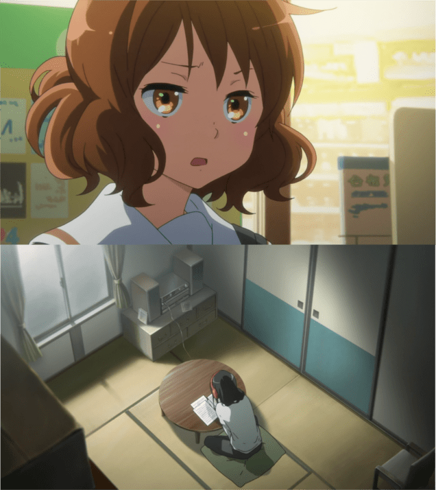 Top: "who are you calling snarky?" Bottom: Asuka studies her music